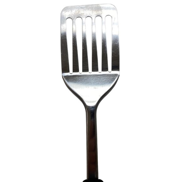 Kitchen Serving Set With Spatulas & Spoon Stainless Steel & Black Handles Durabl - Picture 4 of 12